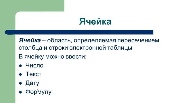 Табличный процессор MS Excel смотреть онлайн