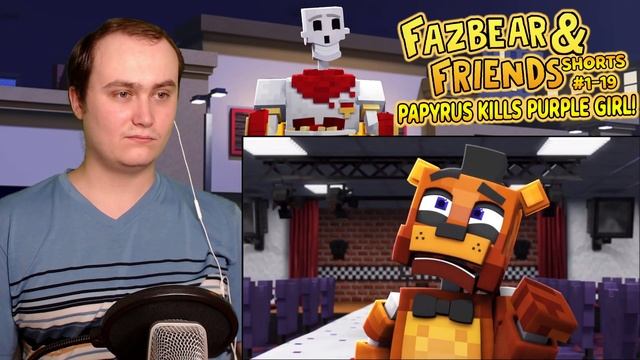 PAPYRUS KILLS PURPLE GIRL! - Fazbear And Friends SHORTS #1-19 Compilation | Reaction