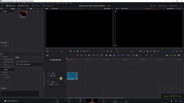 DaVinci Resolve 16.X - 2 Minute Tutorial: How to Import Vector Files (SVG) смотреть онлайн