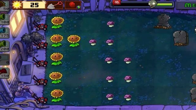 Plants Vs Zombies: first battle free mushroom Lv1 смотреть онлайн