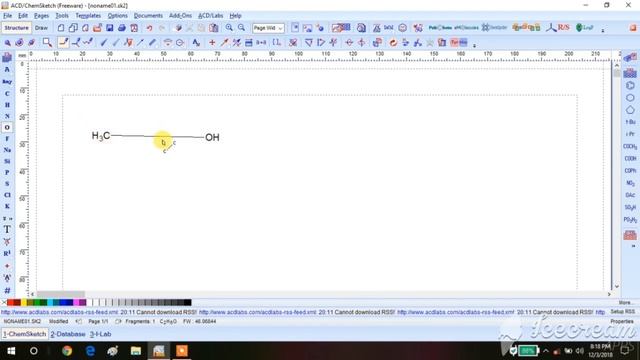 Tutorial Membuat Struktur Kimia Etanol || ChemSketch (Freeware) 2018 смотреть онлайн