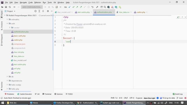 Authorization - Menerapkan authorizatin menggukana PHP Casbin смотреть онлайн