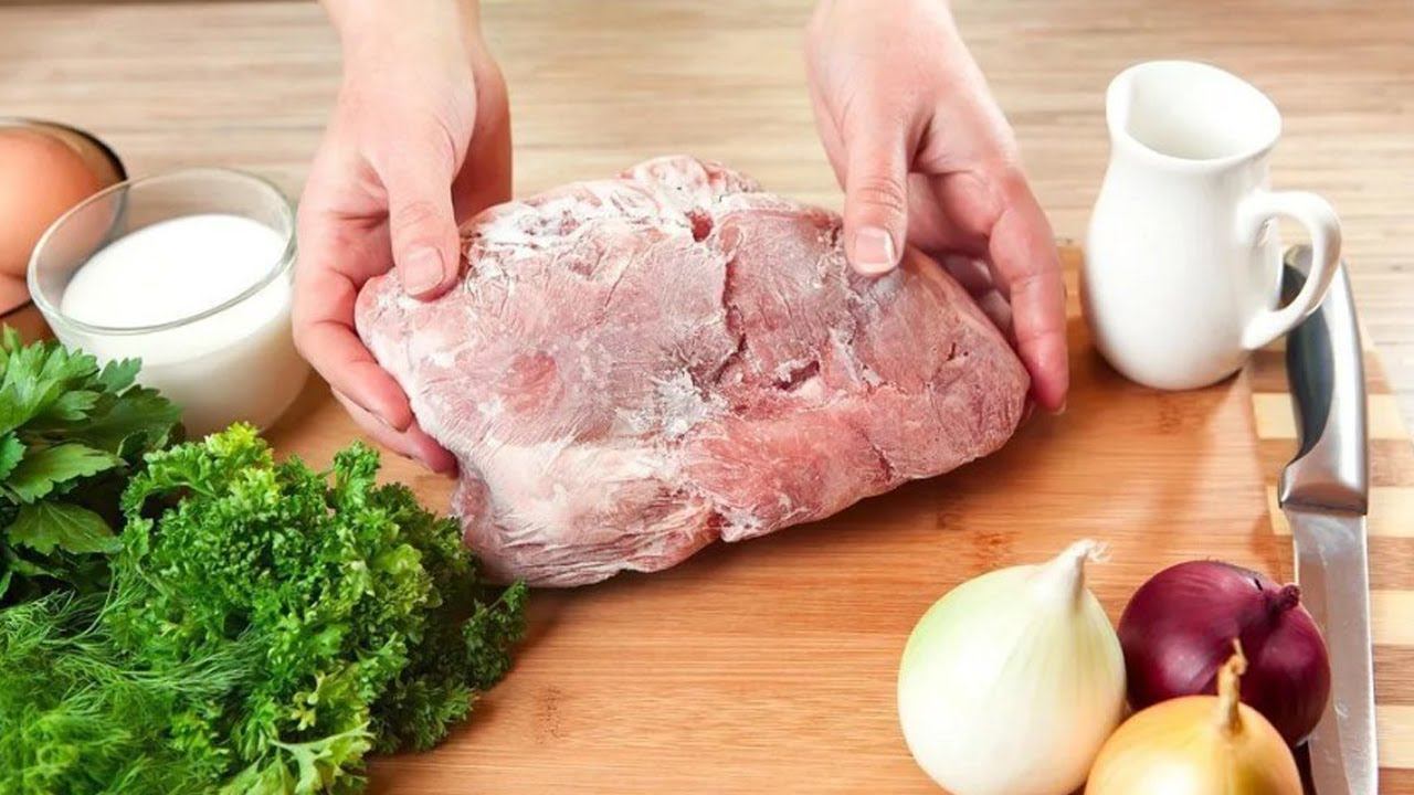 ХИТРЫЙ ТРЮК, как РАЗМОРОЗИТЬ МЯСО быстро и микроволновки смотреть онлайн