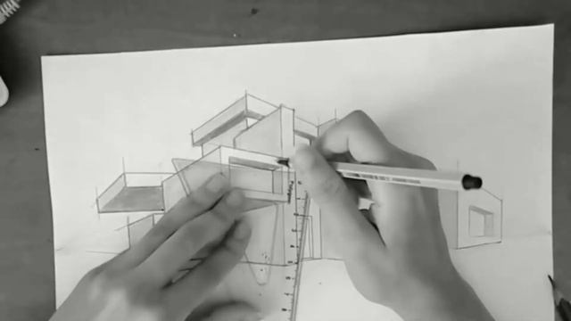 Contemporary Villa sketch Tutorial Part1 #architecture #sketch смотреть онлайн