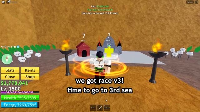 Beating Blox Fruits As Zoro! Sword Reworks Lvl 0 To Max Lvl Full Human V4 Awakening In Blox Fruits