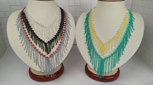 Украшения из бисера.2 часть.  Ожерелье из бисера. Мастер класс. Пошаговый МК для начинающих.