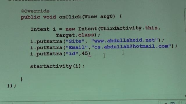 الجزء الثامن والعشرون : شرح Bundle وإرسال البيانات смотреть онлайн
