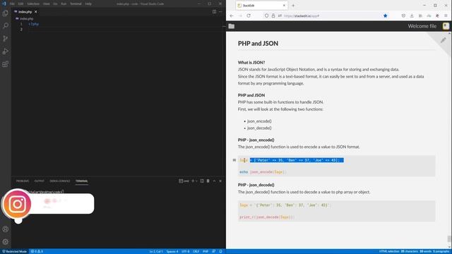 آموزش پیشرفته php - کار با json در PHP смотреть онлайн