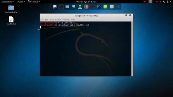 How to create TXT file on Kali Linux.