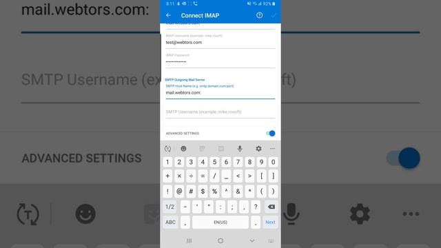 Email Configuration At Android Outlook App Using IMAP смотреть онлайн