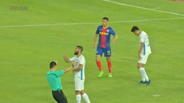 2018 CHA League One Round 15 Inner Mongolia Zhongyou Vs Qingdao Huanghai F C