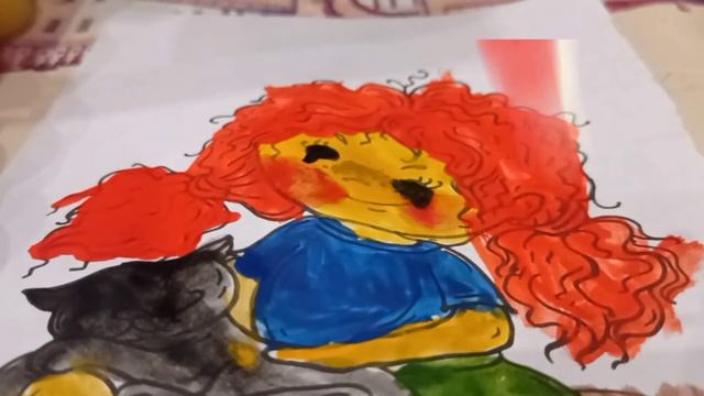 Басик художник?? ( раскрашивает гуашью рисунок ) смотреть онлайн