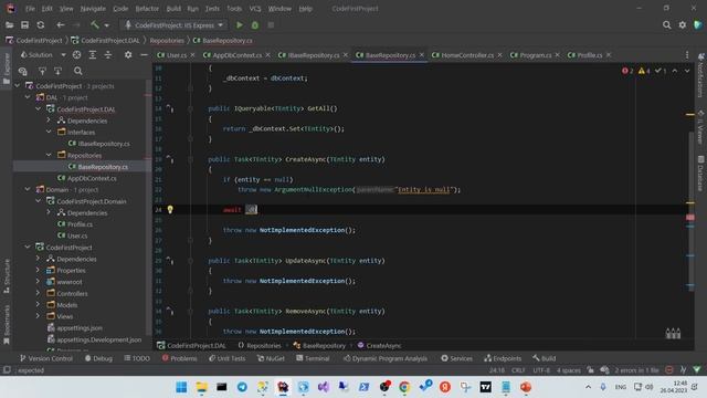 ДОБАВЛЕНИЕ РЕПОЗИТОРИЯ С ПОДХОДОМ CODE FIRST смотреть онлайн