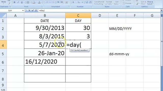 Class 12 || Day() function in MS Excel#12 смотреть онлайн