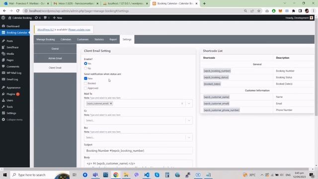 Booking Calendar and Notification setup - WordPress Plugin смотреть онлайн