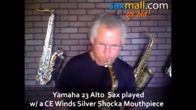 SaxMall.com Yamaha YAS-23 Alto Saxophone Sax played w/ CE Winds Silver Shocka Mouthpiece смотреть онлайн