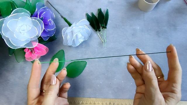 Розы из капрона в плетеной корзинке-кружке Легко и просто Подробный мастер класс \Master diy смотреть онлайн