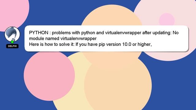 PYTHON : problems with python and virtualenvwrapper after updating: No module named virtualenvwrapp смотреть онлайн