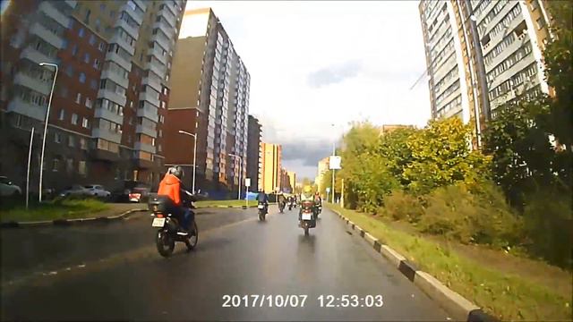 Закрытие мотосезона 2017 г.Железнодорожный (Ночные волки)