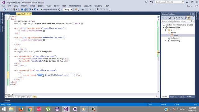 AngularJS Video Tutorial - How to use ng-repeat directive смотреть онлайн
