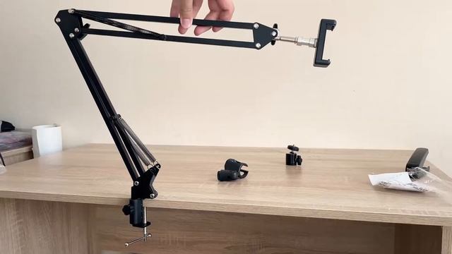 Настольный держатель - штатив для смартфона и телефона, крепление для телефона. Пантограф. смотреть онлайн