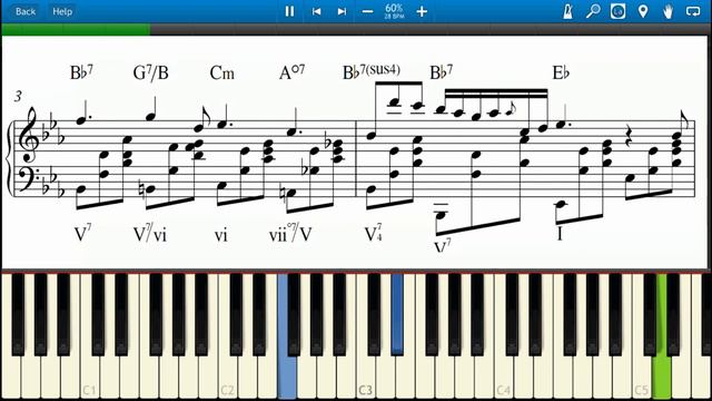 Chopin - Nocturne in Eb (op. 9 no. 2) - with Roman Numerals & Popular Chords смотреть онлайн