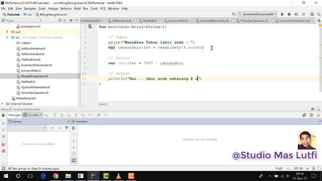 #10. Tutorial Kotlin [Dasar] - Aplikasi Penghitung Umur смотреть онлайн