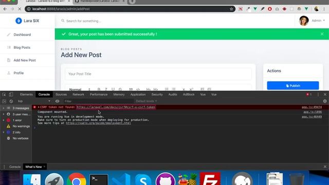 [Part 2] laravel 6 blog with vuejs - LaraSix смотреть онлайн