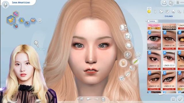 ? TWICE Sana ? ¦ The Sims 4 CAS (+full Cc List)