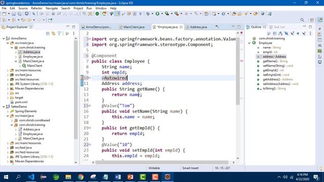 Spring Boot tutorials | Spring boot full course - Example for annotation-based config смотреть онлайн
