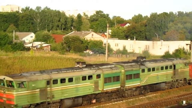 2ТЭ10УК-0171 2ТЭ10У-0080 ТЭП70-0425 ДРБ1-10.Станция Могилёв-1