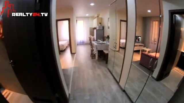 Однокомнатная квартира 40м2 г.Сочи Красная поляна ул.Защитников кавказа. Вся бытовая техника. смотреть онлайн