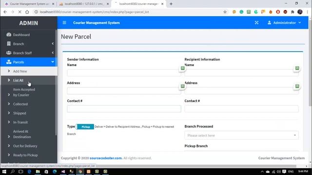 Courier Management System using PHP and MySQLi with Free Download Source Code смотреть онлайн