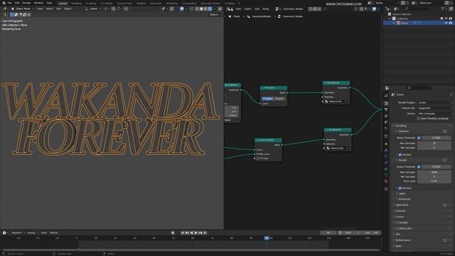 How to recreate 'Wakanda Forever' titles using Blenders String Nodes - Tutorial ?? смотреть онлайн