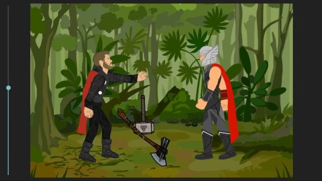 Infinity war Thor vs Avengers(2012) Thor (Stormbreaker vs mjolnir) - drawing cartoons 2 смотреть онлайн