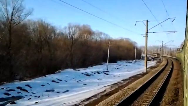 платформа 308 км из окна ЭР9ПК-153 (ТЧ-38 Рыбное) смотреть онлайн