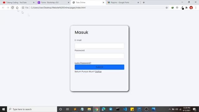 Membuat Website Toko Online Menggunakan Bootstrap 5 #3. FORM LOGIN смотреть онлайн
