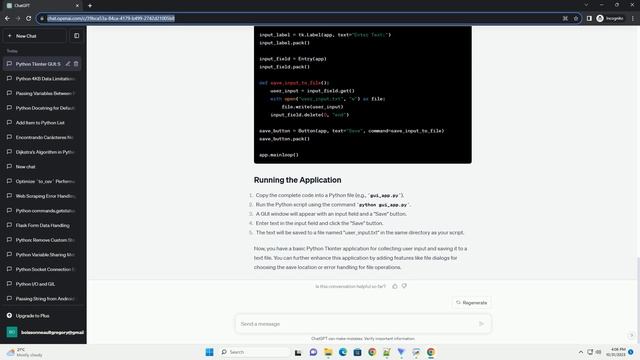 Python Tkinter GUI User Input saved to a txt file смотреть онлайн