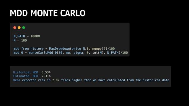 Fast Monte Carlo Simulation For Estimation Maximum Expected Drawdown (run python code x2000 faster) смотреть онлайн