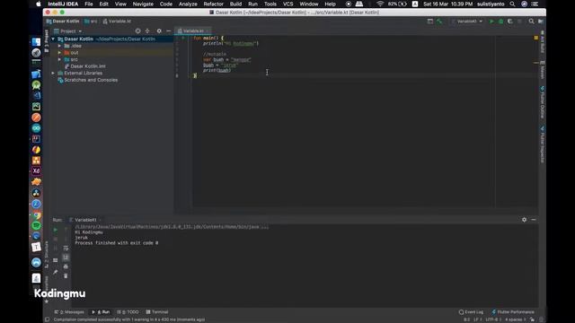 Kotlin, penulisan variabel var dan val смотреть онлайн
