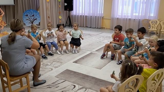 цикл музыкальных занятий,пальчиковая песня-игра "Ёлочка в лесу жила" (4-5 лет) смотреть онлайн