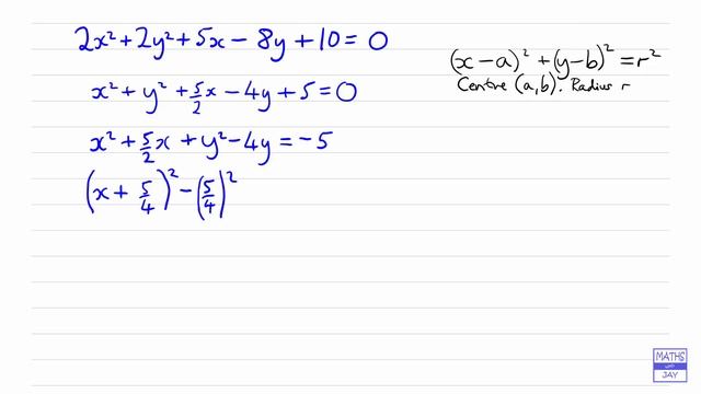 Find the Radius and Centre of Circle смотреть онлайн