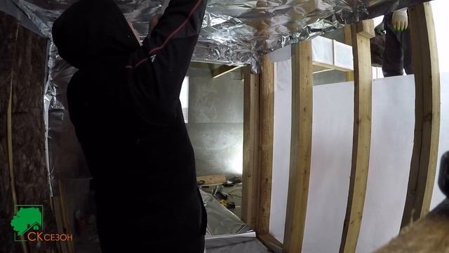 Каркасная баня под ключ в Туле. Площадь 20 м2. Тула - проектирование и строительство. смотреть онлайн