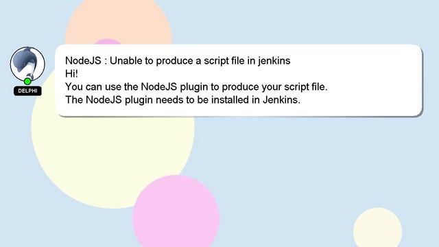 NodeJS : Unable to produce a script file in jenkins смотреть онлайн
