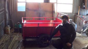 Самодельный прицеп к мотоблоку  обзор