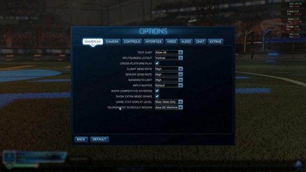 How to change server region in Rocket League