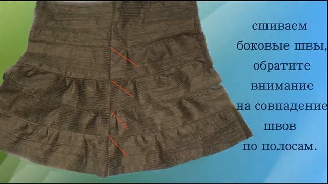 как сшить юбку из оборок How to sew a skirt from frills смотреть онлайн