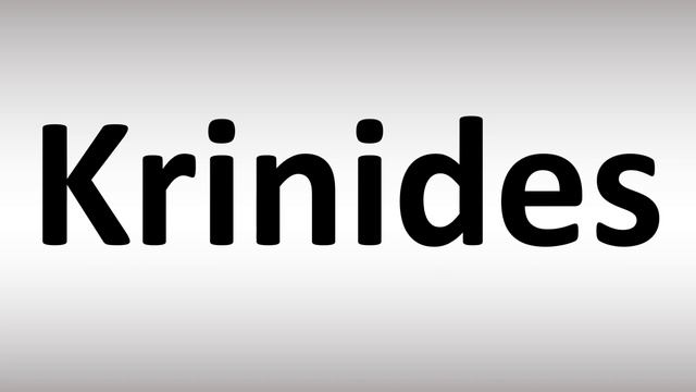 How to Pronounce Krinides смотреть онлайн