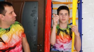 100 СЛОЕВ ЧЕЛЛЕНДЖ со скотчем! У папы задание приклеить Диму скотчем. Кто выдержит это задание?