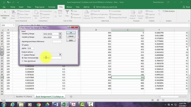 Single Sample and Paired Samples T-Tests in Excel 2016 смотреть онлайн